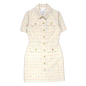 L.K. Bennett Cream/Tutti Frutti Boucle Shirt Dress