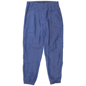 NRBY Indigo Tencel Cargo Joggers