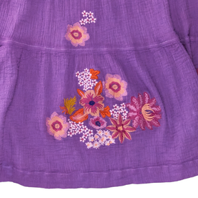 NRBY Purple Embroidered Sun Dress