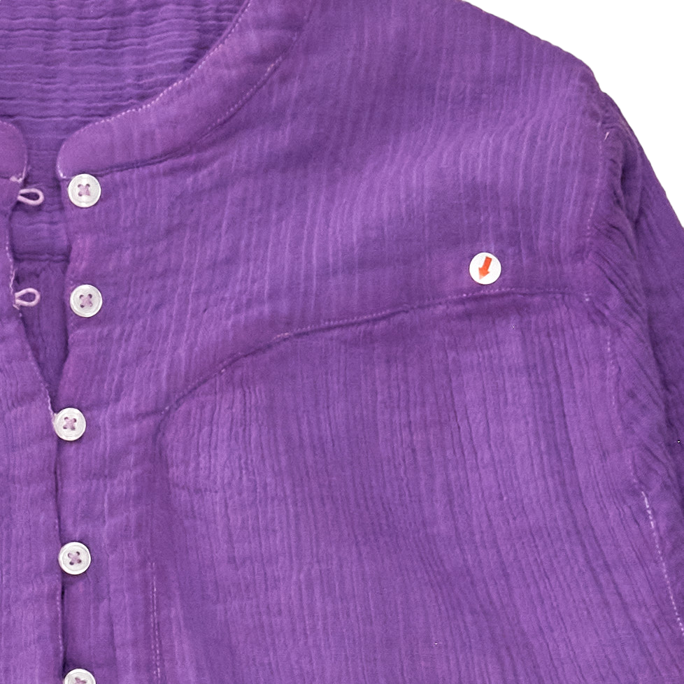 NRBY Purple Crinkle Cotton Top