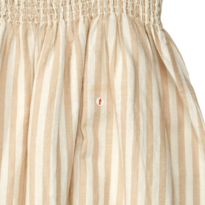 NRBY White/Beige Striped Linen Skirt