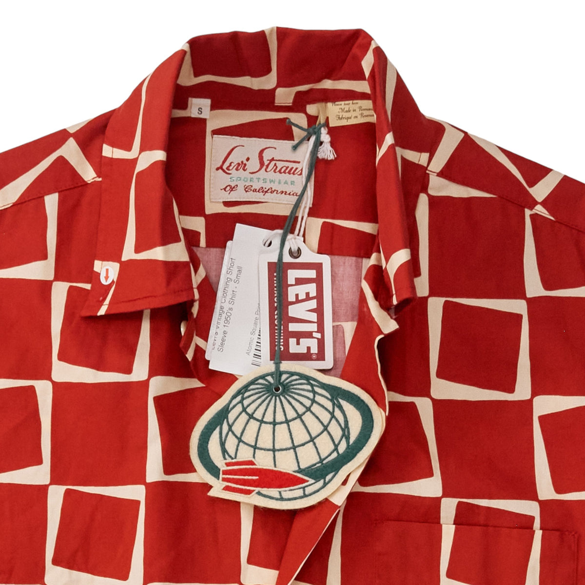 Levi's Red Atomic Print Vintage 1950's Shirt