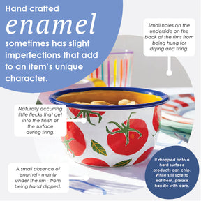 Enamel Bowl - Stripe 16cm