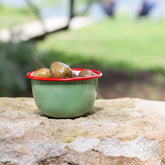 Enamel Bowl - Olive 10 cm