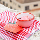 Enamel Bowl - Strawberry 10 cm