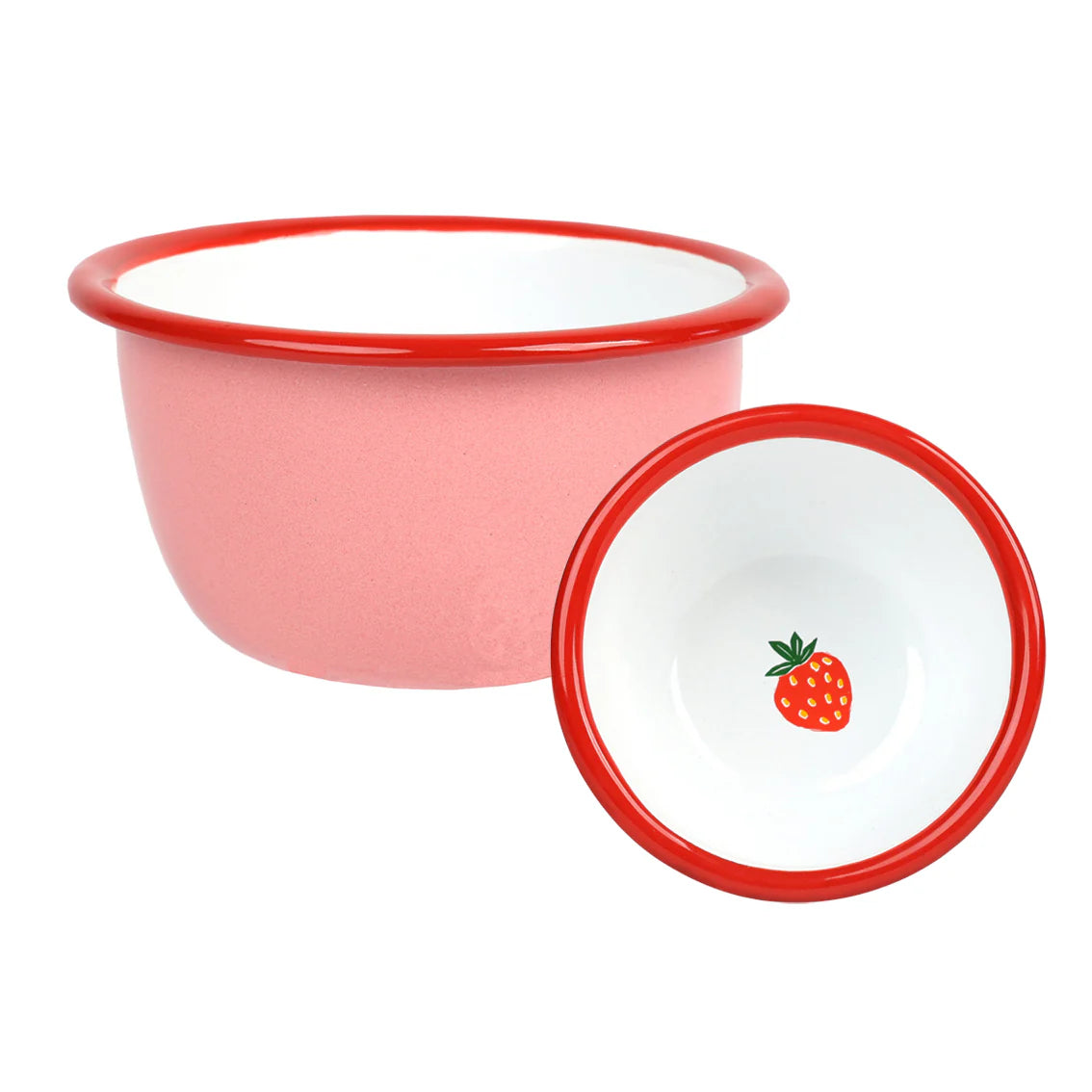 Enamel Bowl - Strawberry 10 cm