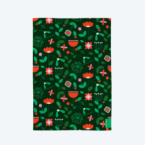 Bountiful Festive Bloom — Christmas Cotton Tea Towel