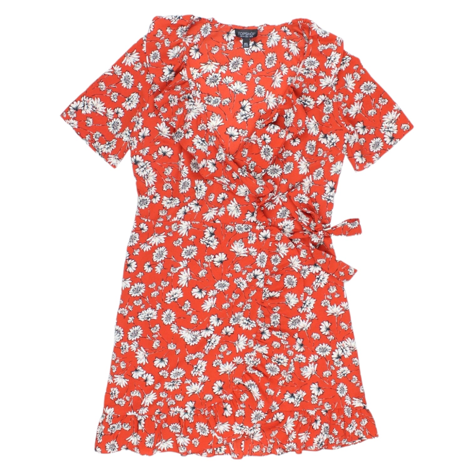 Topshop red best sale and white dress