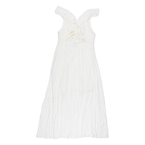Warehouse White Cheesecloth Midaxi Dress
