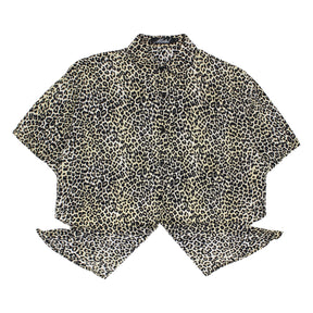 Motel Cream Leopard Print Tie top