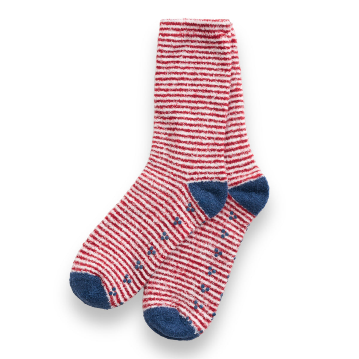Seasalt Red/White Stripe Slipper Socks -2 Pack