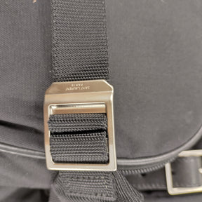 Saint Laurent Black Nylon/Leather Back Pack