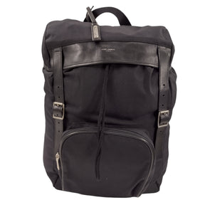 Saint Laurent Black Nylon/Leather Back Pack