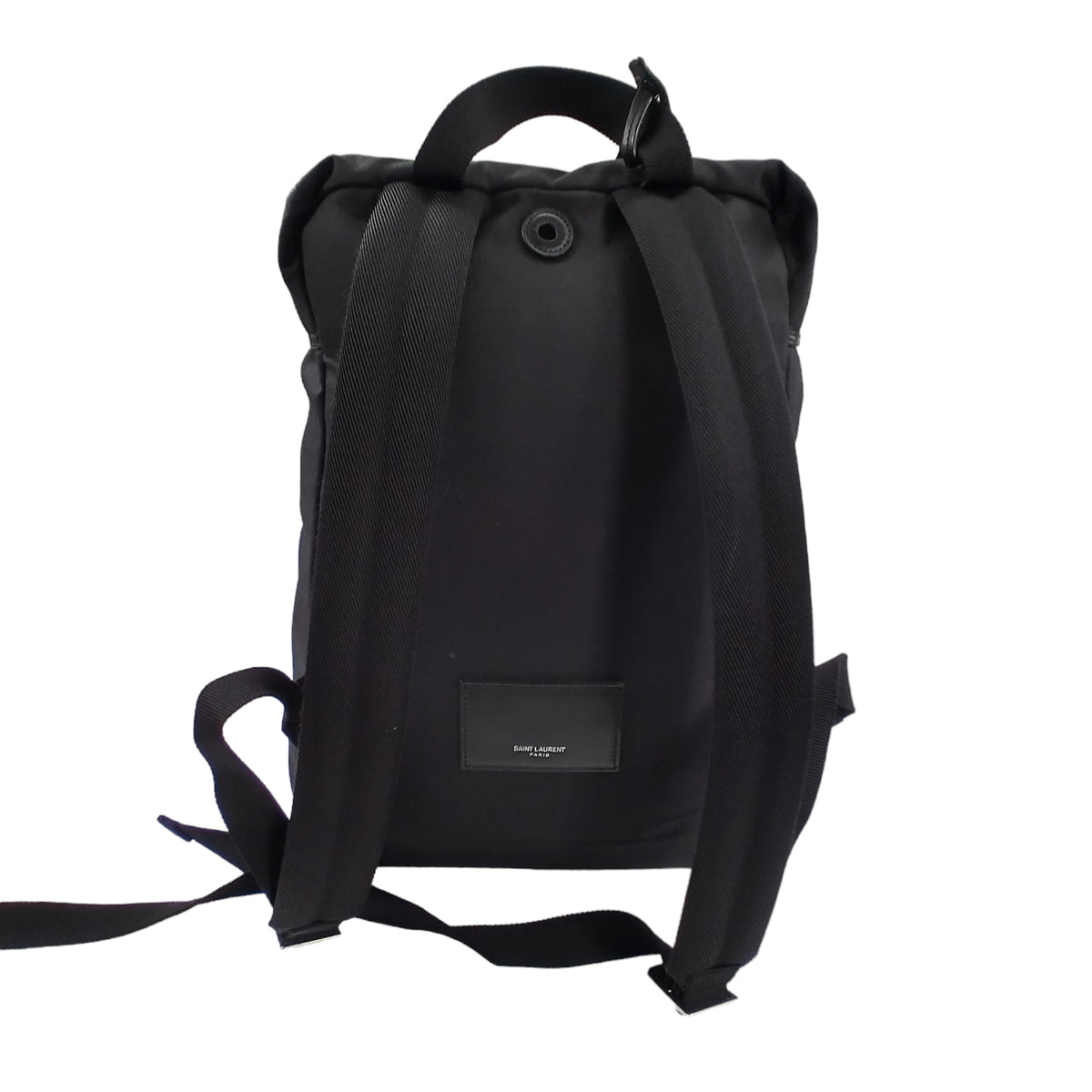 Saint Laurent Black Nylon/Leather Back Pack