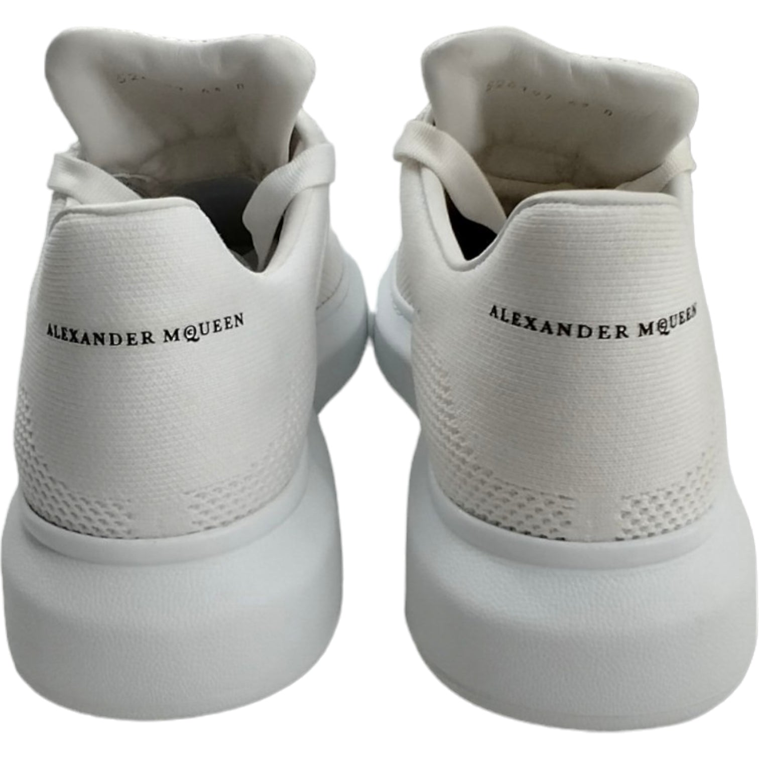 Alexander McQueen White Wedge Sole Knit Sneaker