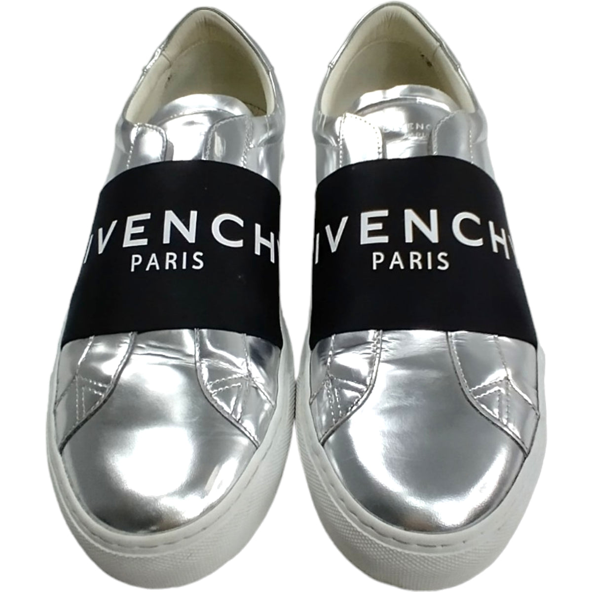 Givenchy Silver Urban Street Logo Elastic Sneaker