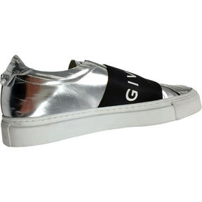 Givenchy Silver Urban Street Logo Elastic Sneaker
