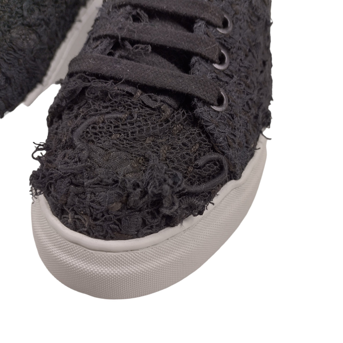 By Walid Black Lace Sneakers