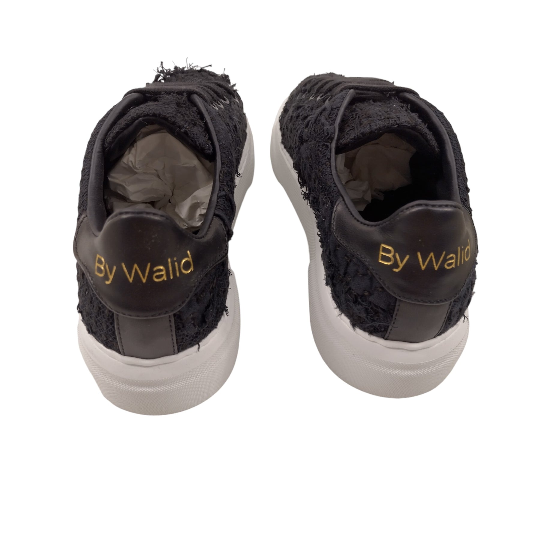 By Walid Black Lace Sneakers