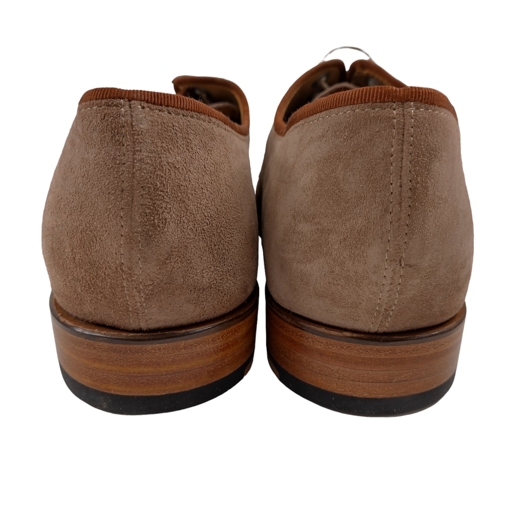 Grenson Brown Rose Suede Stud Shoes