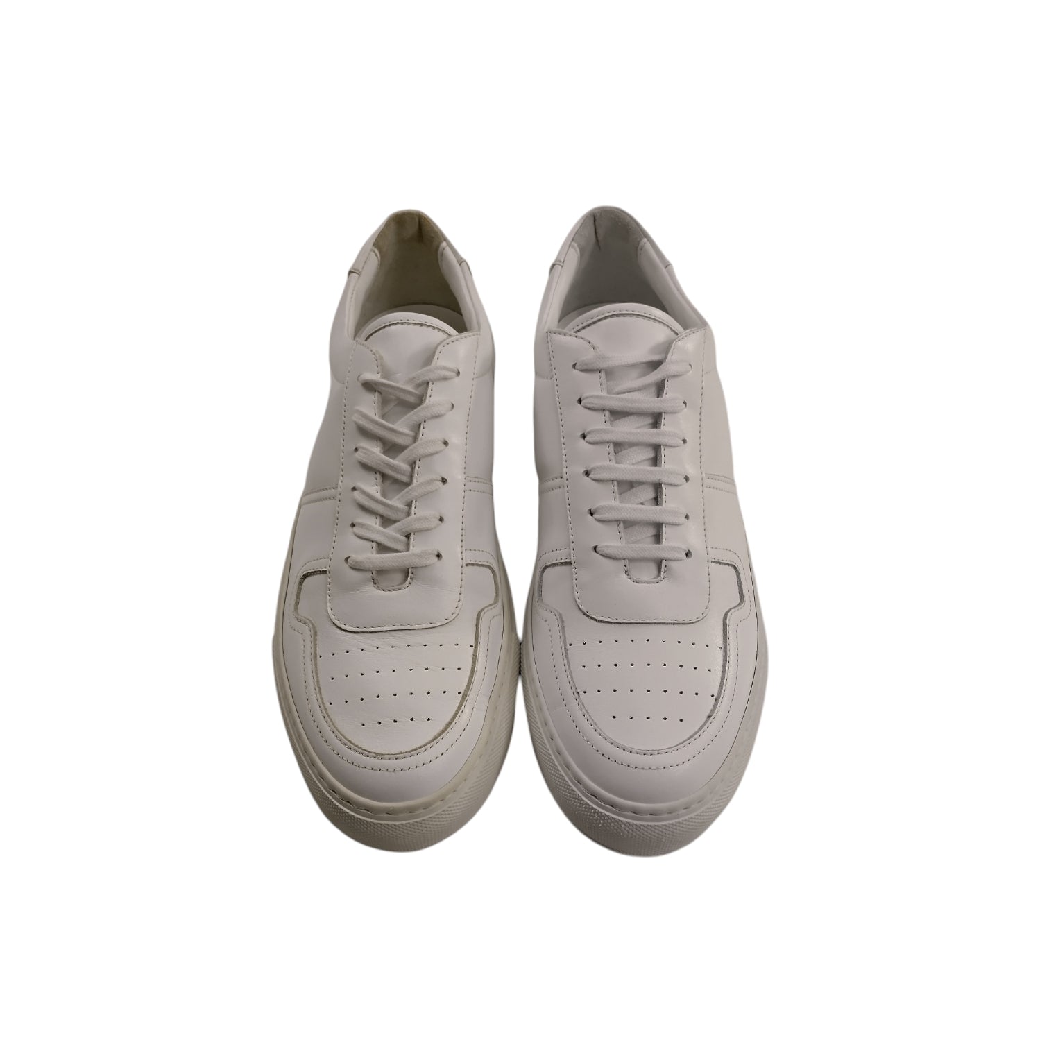 Common Projects White B-Ball Low Leather