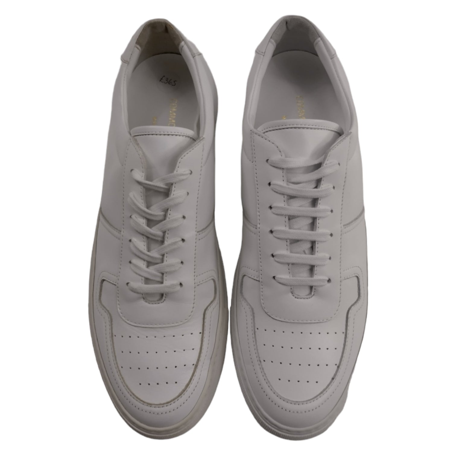 Common Projects White B-Ball Low Leather