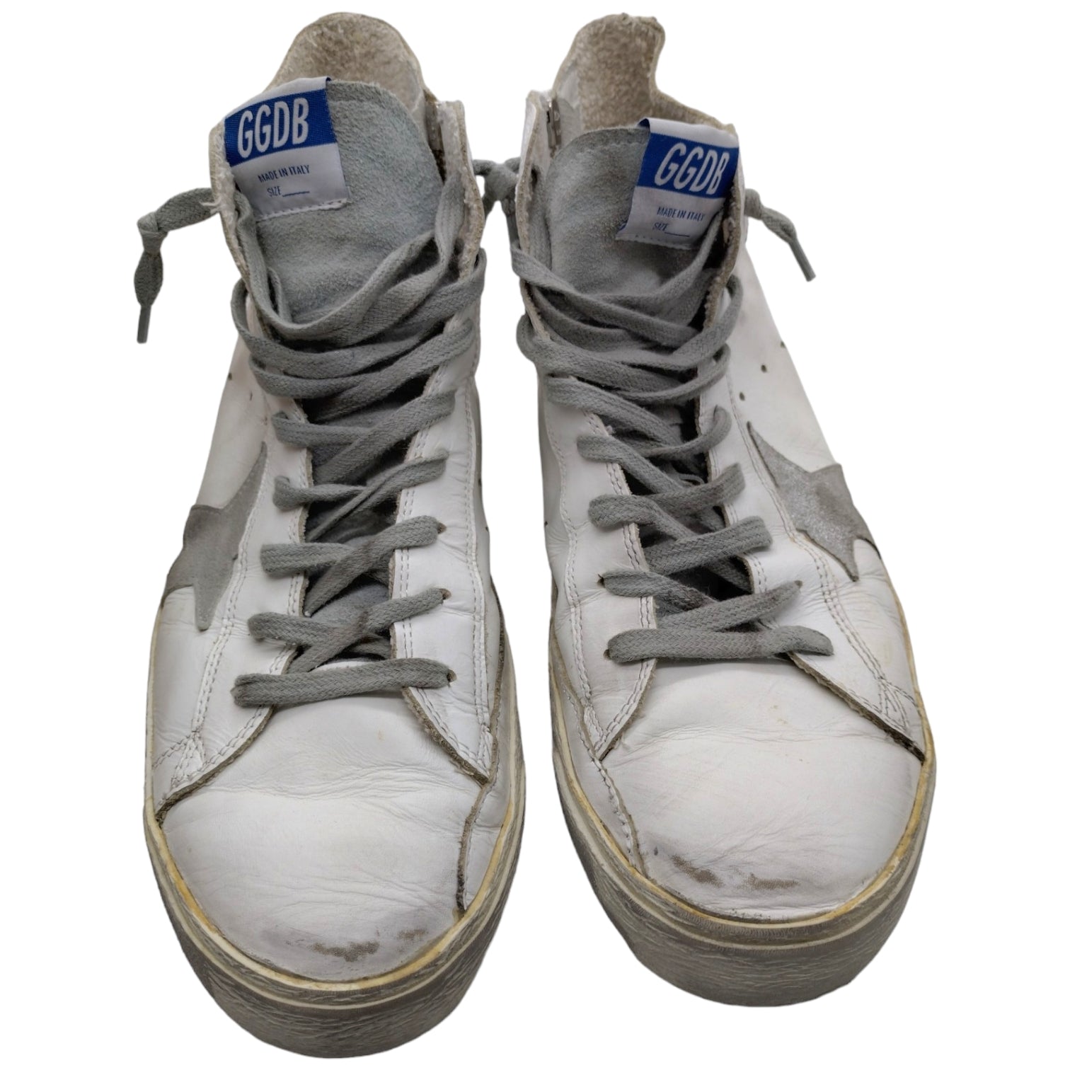 Golden Goose White/Silver Francy Leather High Sneaker
