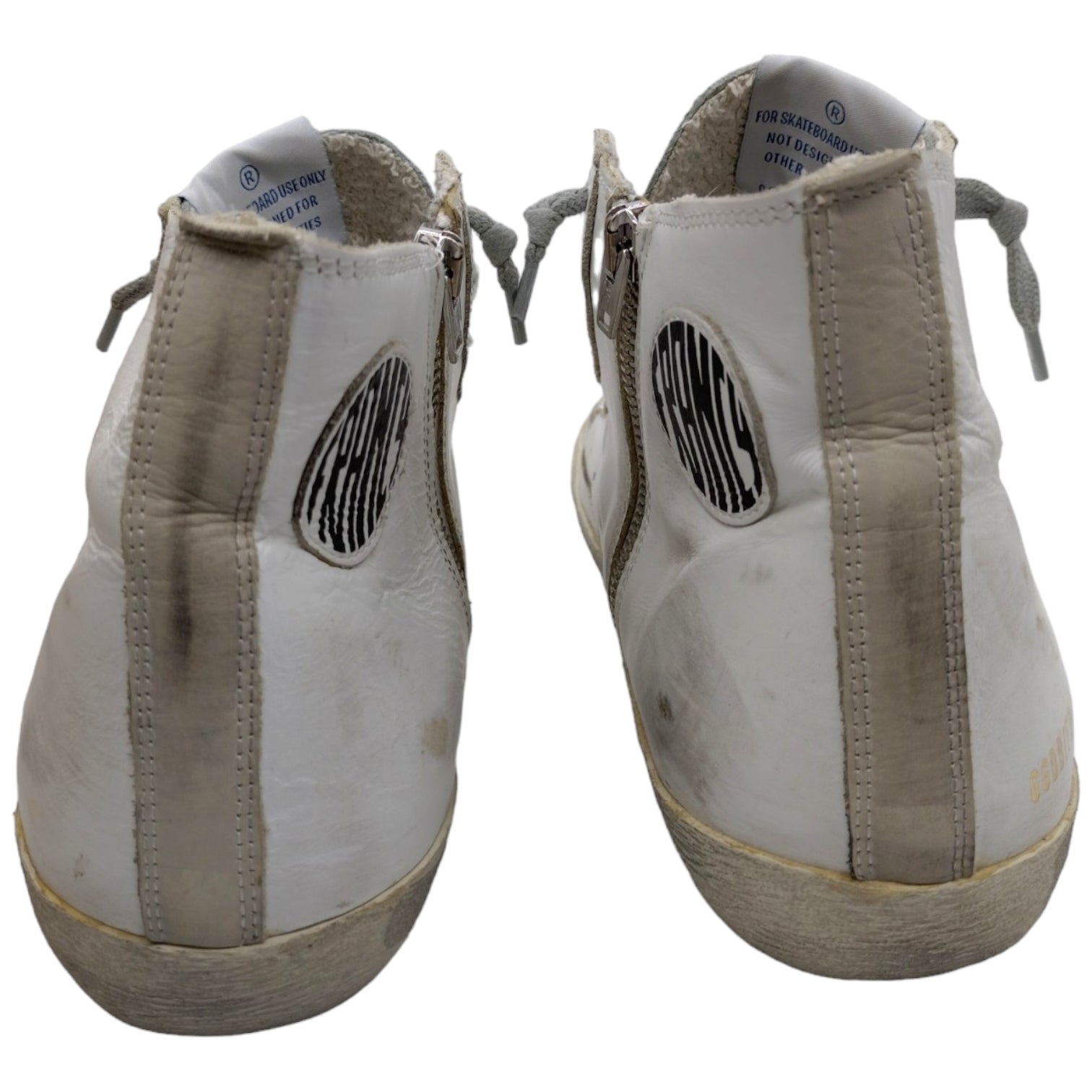 Golden Goose White/Silver Francy Leather High Sneaker