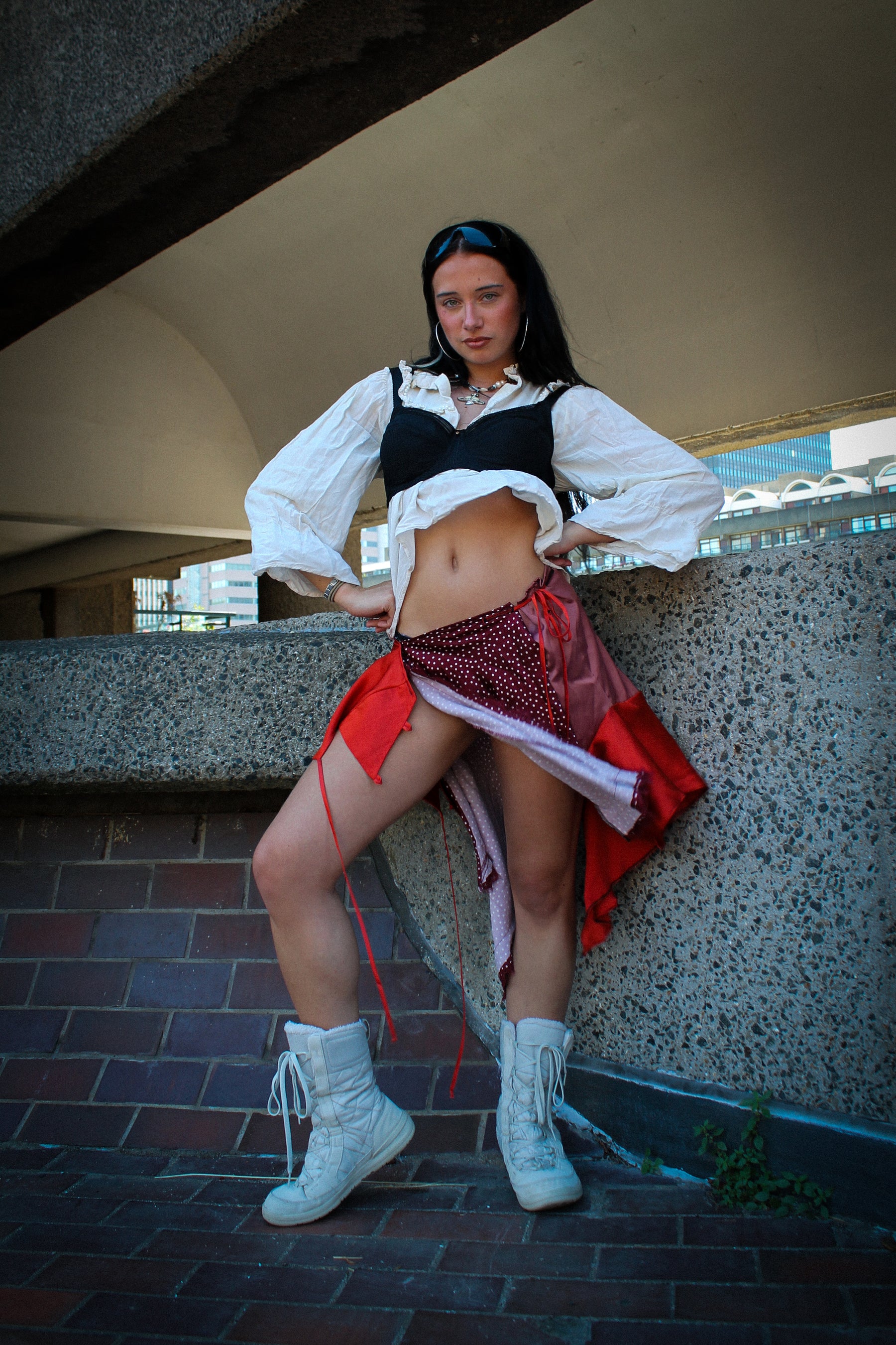 Planet Soph Upcycled Asymmetric Skirt