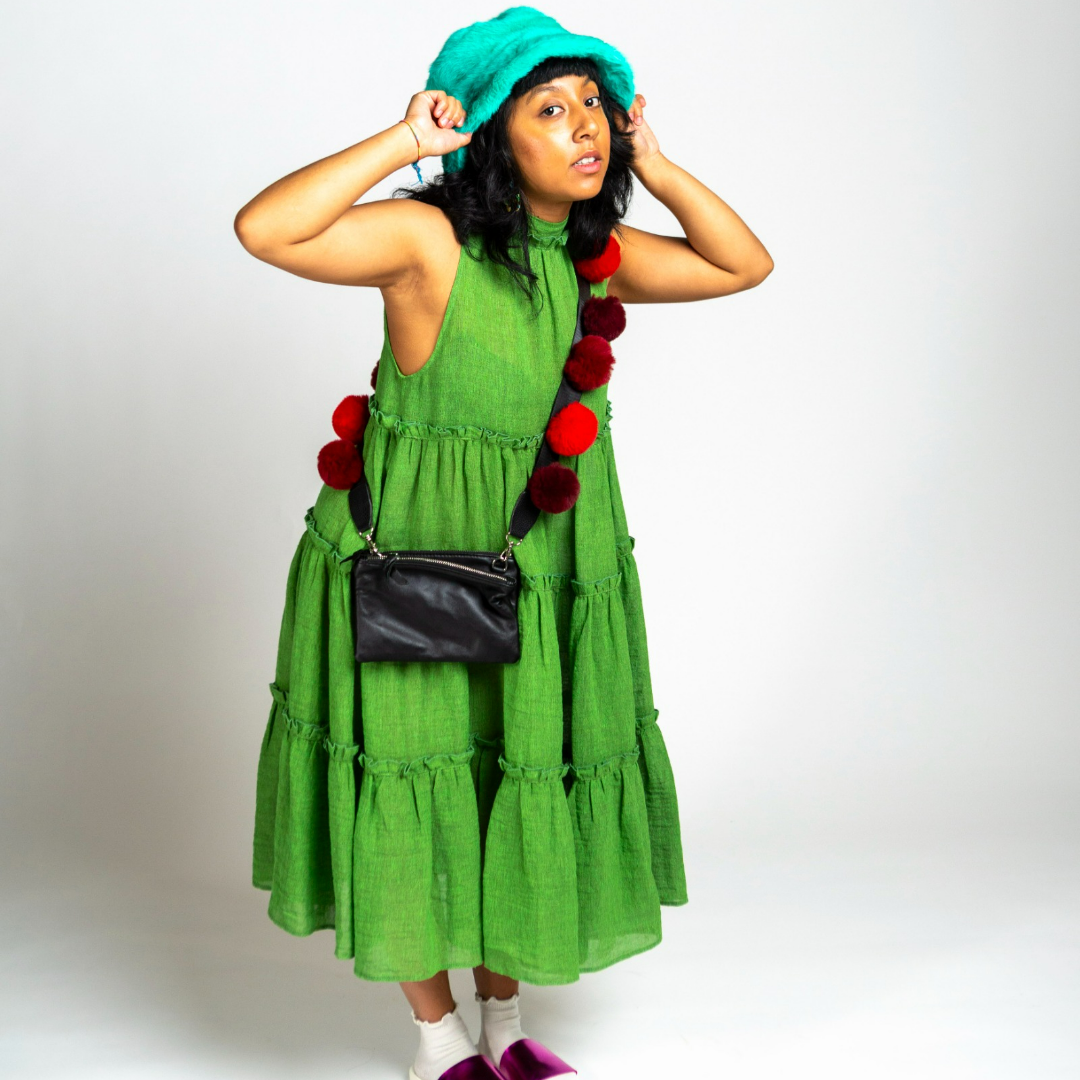 Lisa Marie Fernadez Green Linen Dress
