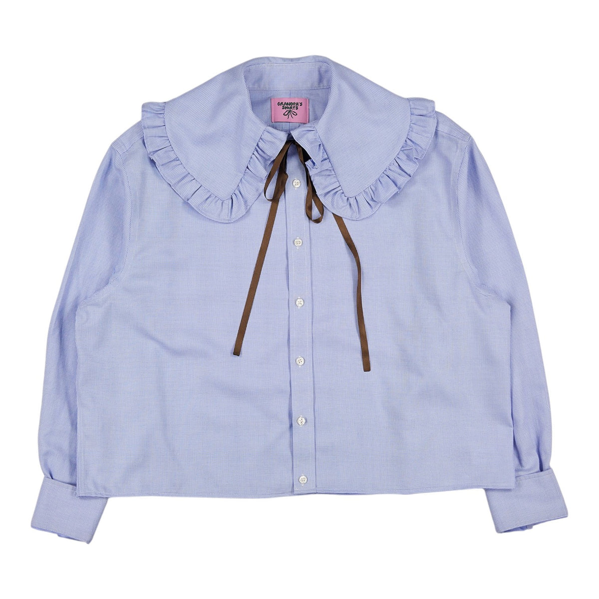 Grandpa's Shirts Blue Statement Collar Shirt