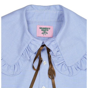 Grandpa's Shirts Blue Statement Collar Shirt