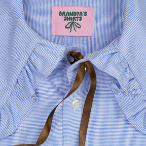 Grandpa's Shirts Blue Statement Collar Shirt