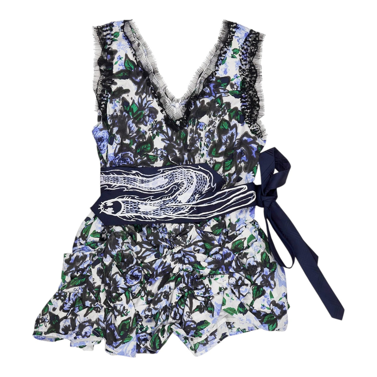 Olli Hull Upcycled White Floral Dress