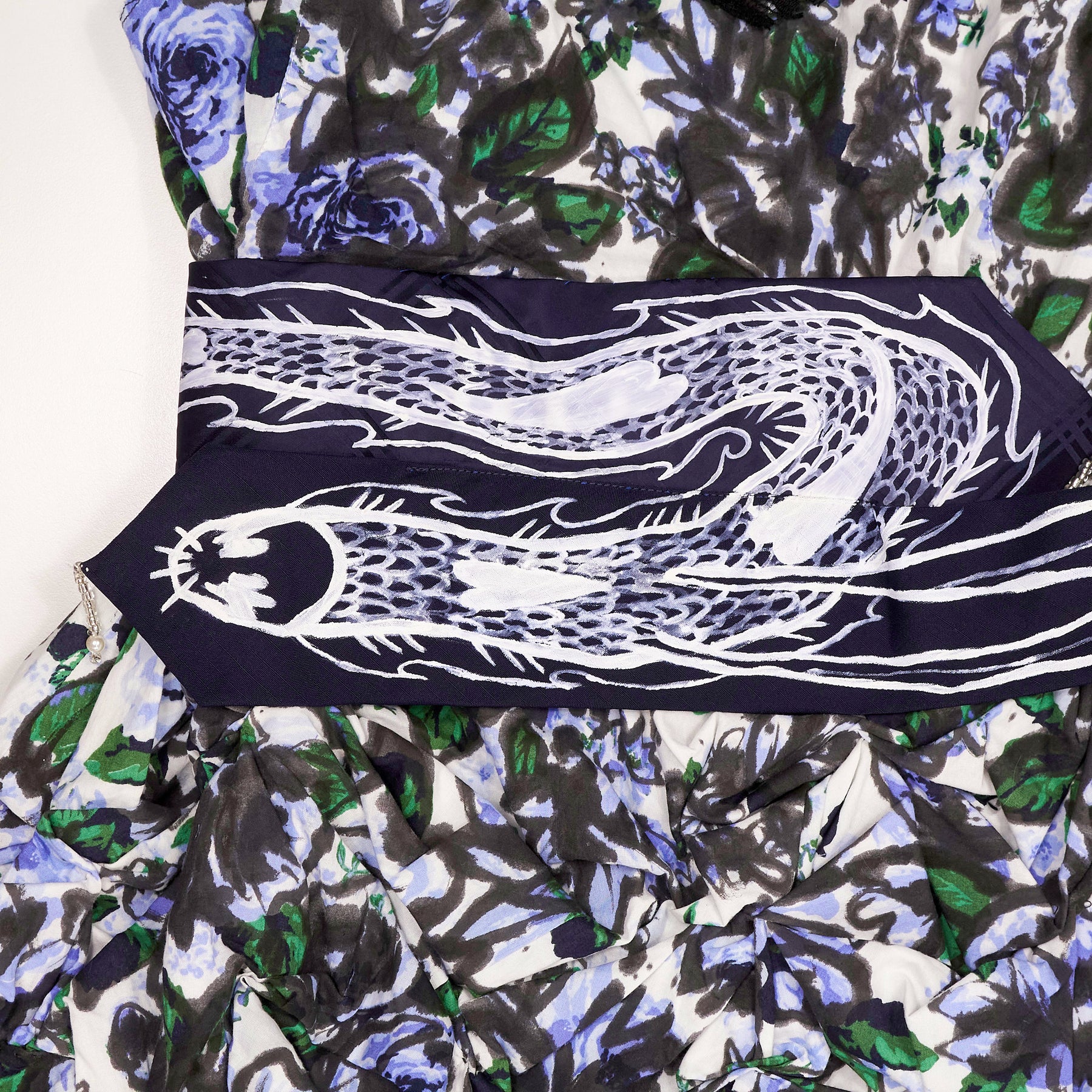 Olli Hull Upcycled White Floral Dress