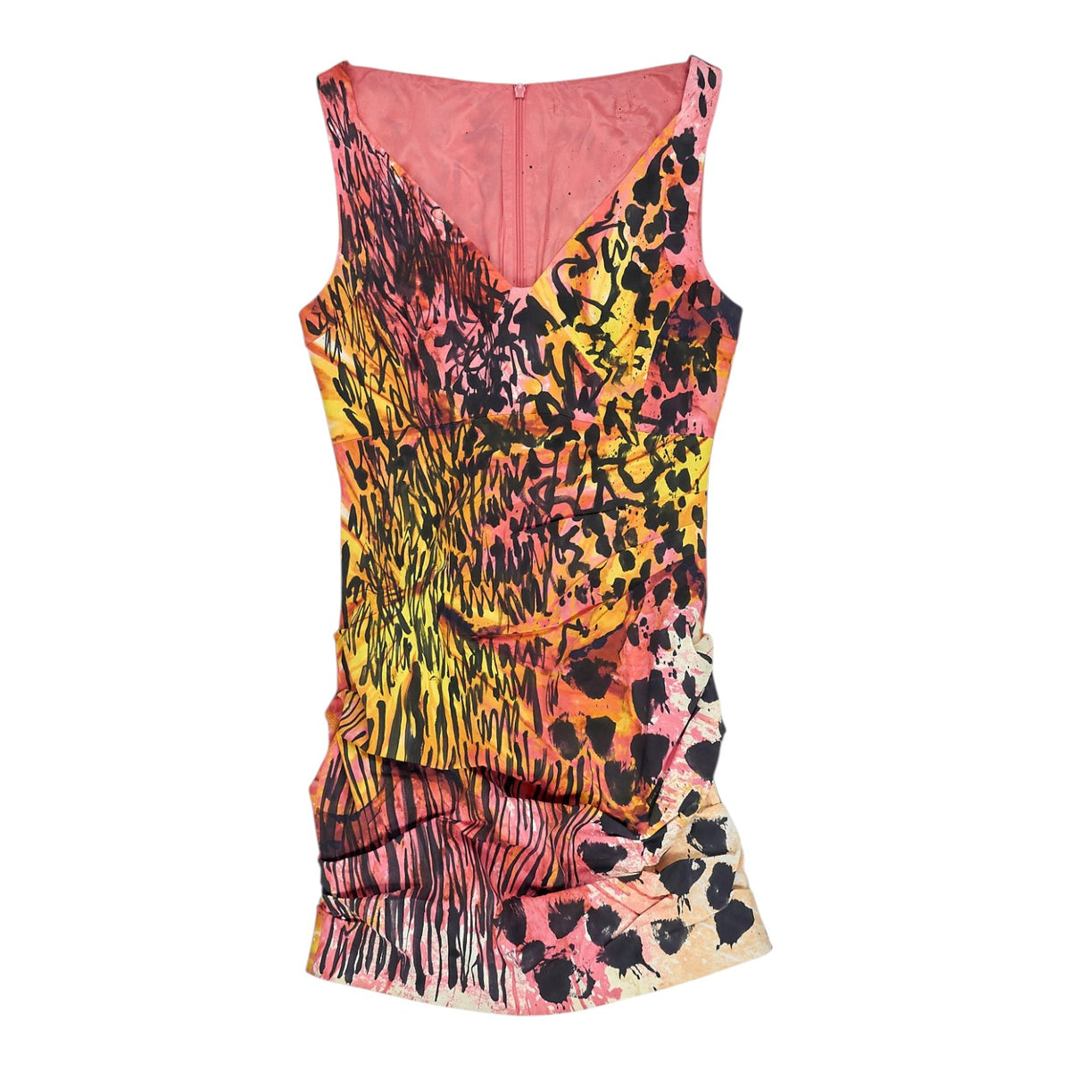 Olli Hull Upcycled Pink Rouched Dress