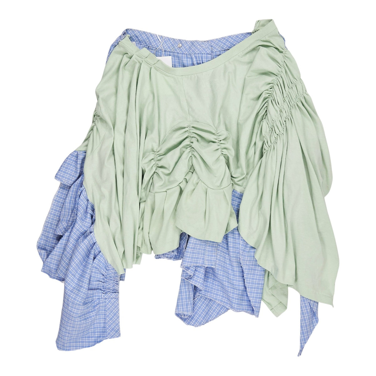 Hadiyah Hussain Blue Green Ruched Skirt