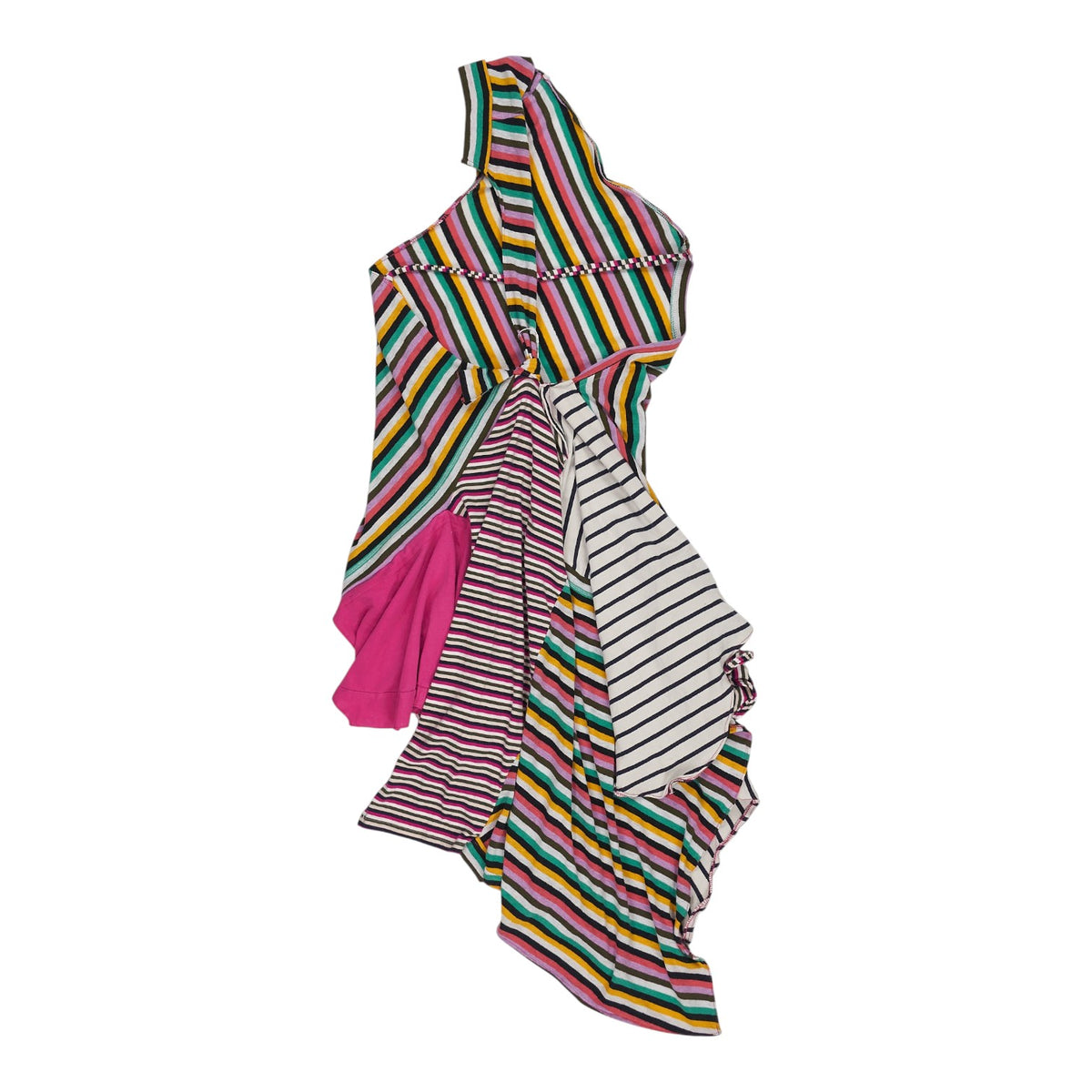 Hadiyah Hussain Striped One Shoulder Dress