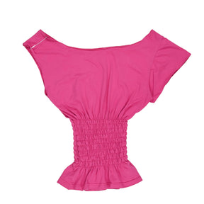 Hadiyah Hussain Pink Shirred Top