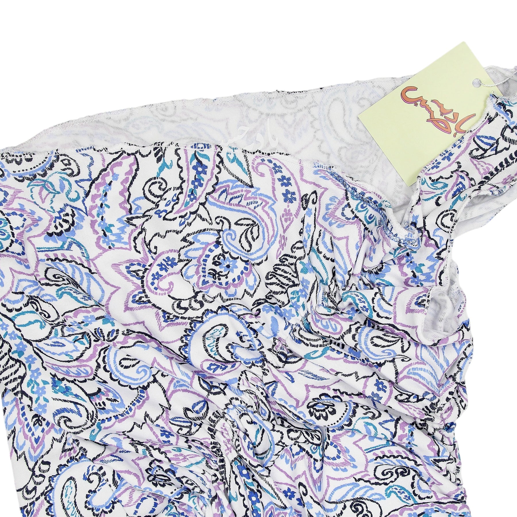 Hadiyah Hussain Patterned One Shoulder Top