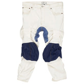 Owen Edward Snaith White Ruched Jeans