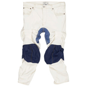 Owen Edward Snaith White Ruched Jeans