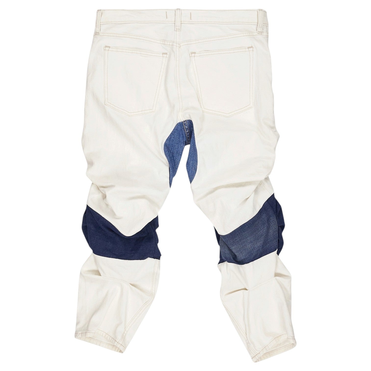 Owen Edward Snaith White Ruched Jeans