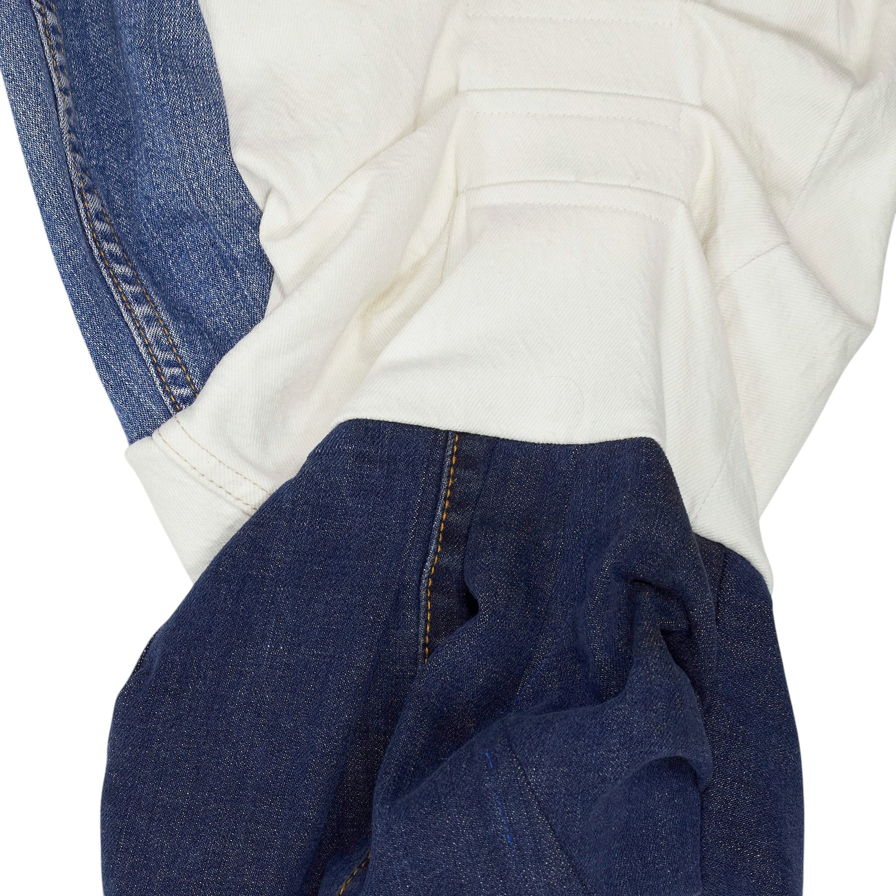 Owen Edward Snaith White Ruched Jeans