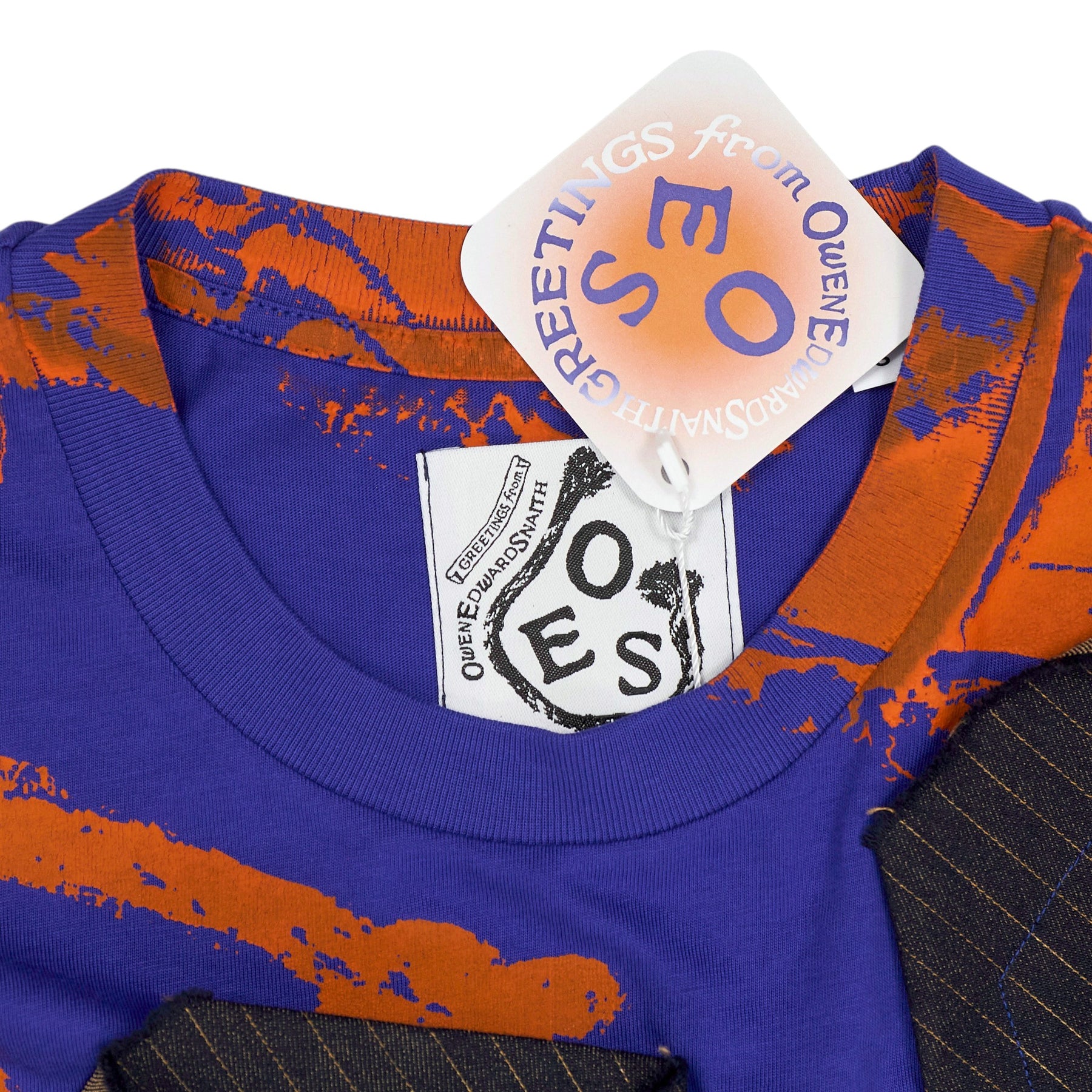 Owen Edward Snaith Blue Orange Reworked T-Shirt