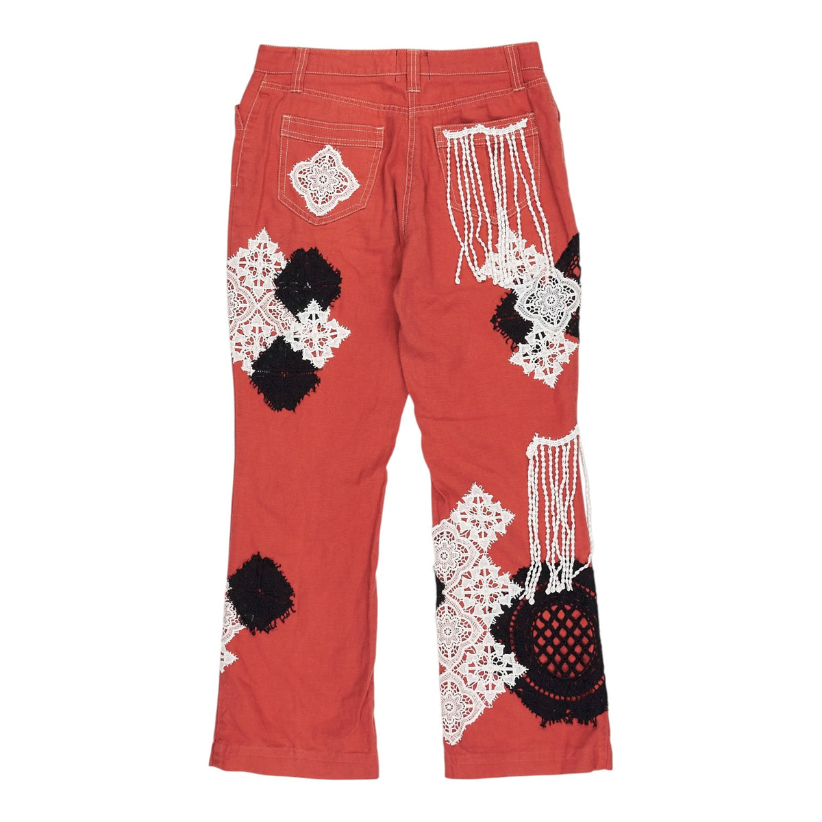 Made by Sean Marsh Orange Red Upcycled Jeans
