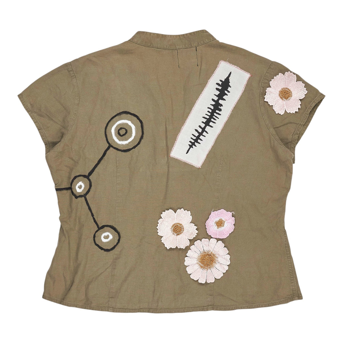 Made by Sean Marsh Khaki Upcycled Blouse