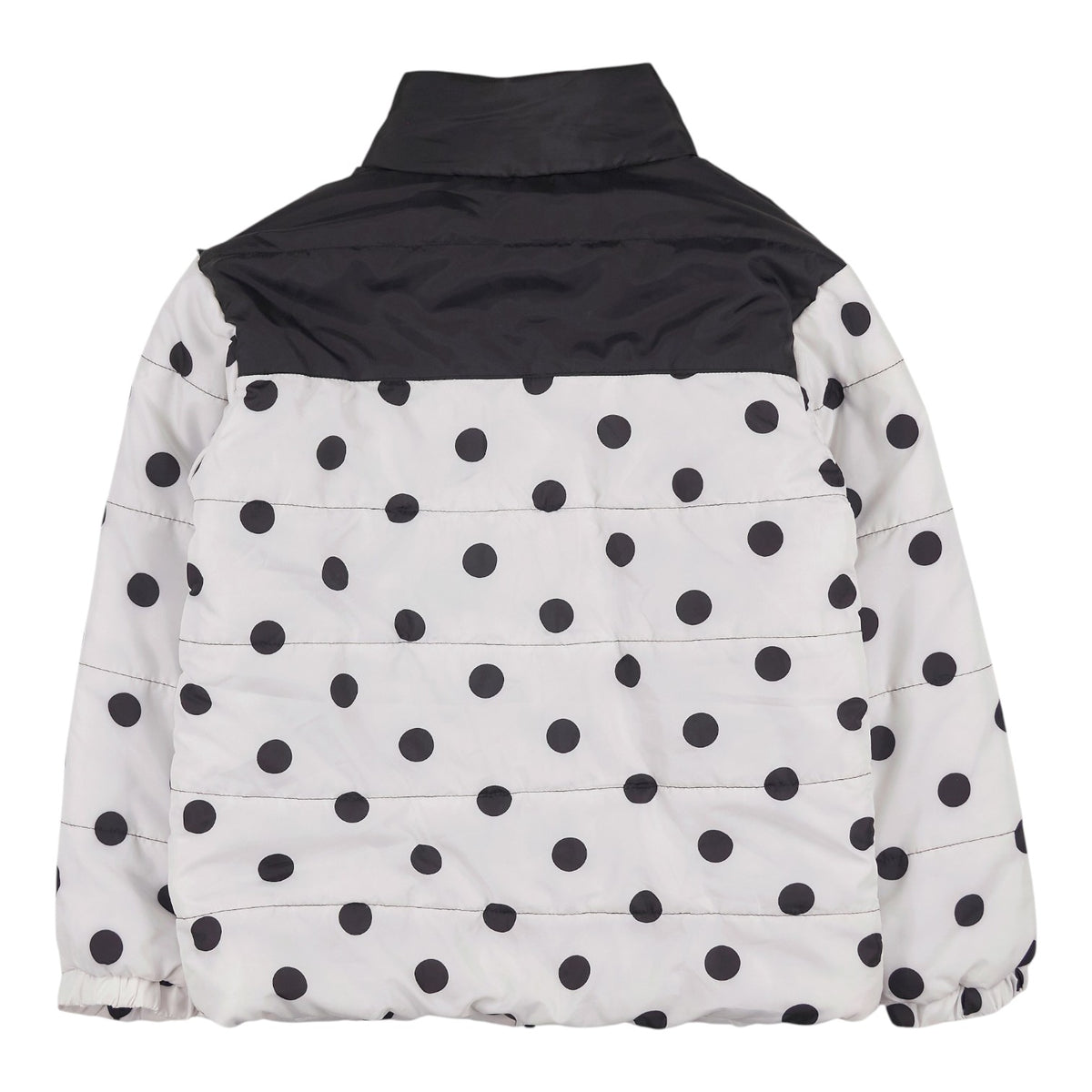 Green Ancestors White Black Polka Dot Puffer Jacket