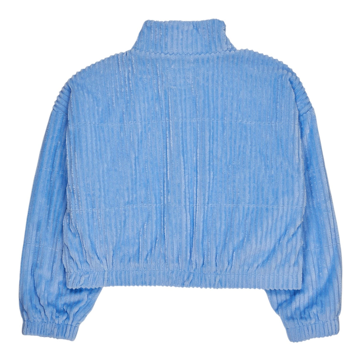 Green Ancestors Blue Velour Embellished Crop Jacket