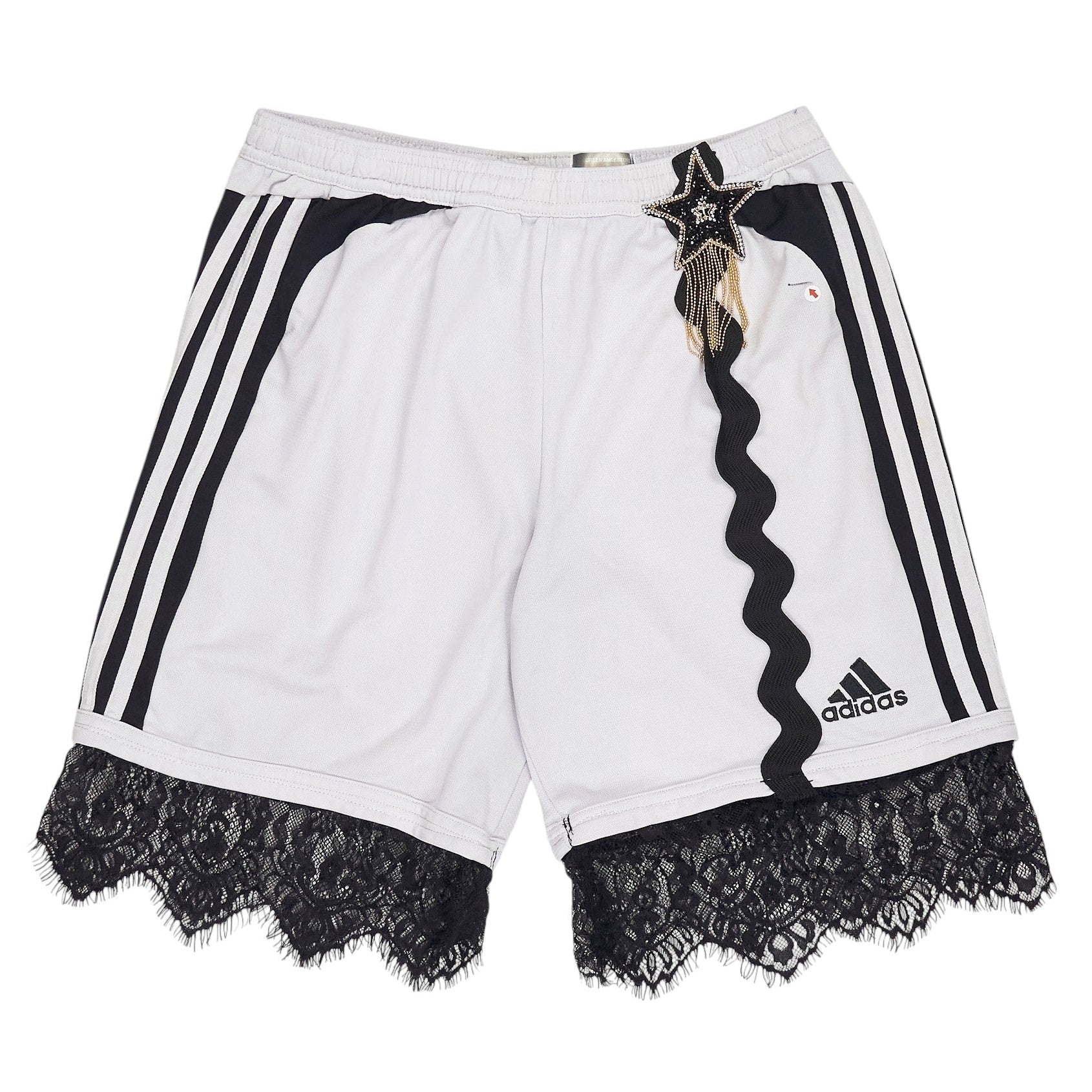 Green Ancestors White Black Lace Star Shorts